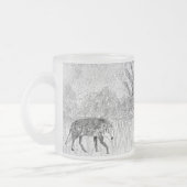 Wild Animal Art Wolf Monochrome Matglas Koffiemok (Links)