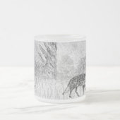 Wild Animal Art Wolf Monochrome Matglas Koffiemok (Center)