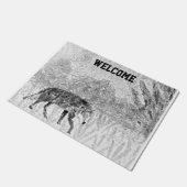 Wild Animal Art Wolf Welkom Deurmat (Schuin)
