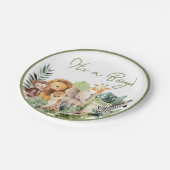 Wild Animal Baby Shower Paper Plate Papieren Bordje (Gekanteld)