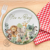 Wild Animal Baby Shower Paper Plate Papieren Bordje