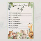 Wild Animal Baby Wishes Game Advieskaart (Voorkant)