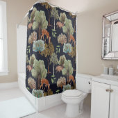 Wild Animal Beer Deer Pattern Douchegordijn (In situ)