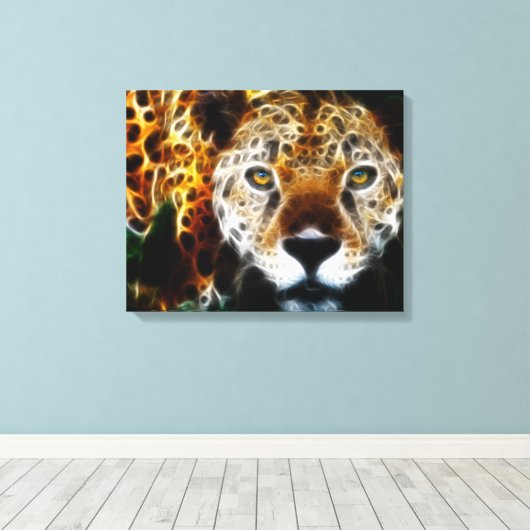 Wild Animal Cheetah Wrapped Canvas (Insitu (Houten vloer))