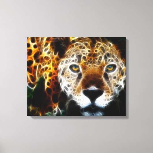 Wild Animal Cheetah Wrapped Canvas Afdruk (Voorkant)