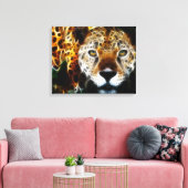Wild Animal Cheetah Wrapped Canvas Afdruk (Insitu (Woonkamer))