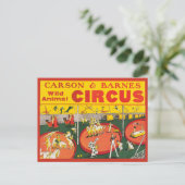  Wild Animal Circus Poster Briefkaart (Staand voorkant)
