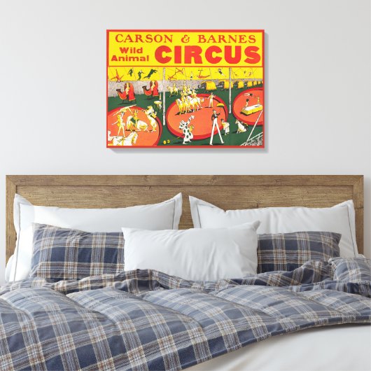 Wild Animal Circus Poster Canvas Afdruk (Insitu (Slaapkamer))