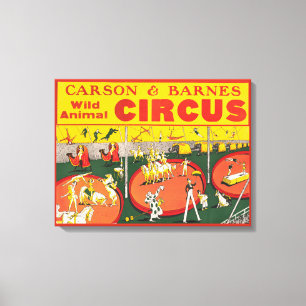  Wild Animal Circus Poster Canvas Afdruk