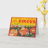  Wild Animal Circus Poster Kaart (Gele Bloem)