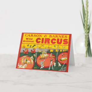 Wild Animal Circus Poster Kaart