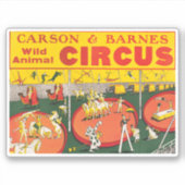 Wild Animal Circus Poster Sticker (Voorkant)