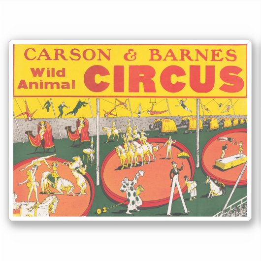  Wild Animal Circus Poster Sticker (Voorkant)