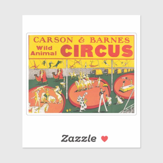  Wild Animal Circus Poster Sticker (Vel)