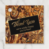 Wild Animal Collage Bachelorette Bedankt ID1149 Bedankjes Labels (Voorkant)