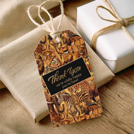 Wild Animal Collage Bachelorette Bedankt ID1149 Cadeaulabel