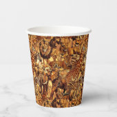 Wild Animal Collage Safari Bachelorette ID1149 Papieren Bekers (Achterkant)