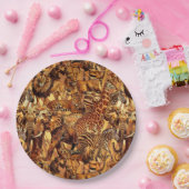 Wild Animal Collage Safari Bachelorette ID1149 Papieren Bordje (Feest)