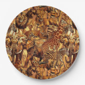 Wild Animal Collage Safari Bachelorette ID1149 Papieren Bordje (Voorkant)