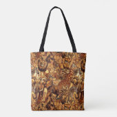 Wild Animal Collage Safari Bachelorette ID1149 Tote Bag (Achterkant)
