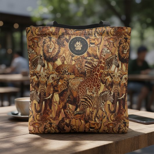 Wild Animal Collage Safari Bachelorette ID1149 Tote Bag