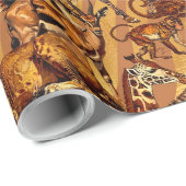 Wild Animal Collage Safari ID1149 Cadeaupapier (Rol Hoek)