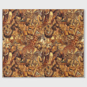 Wild Animal Collage Safari ID1149 Cadeaupapier (Vlak)