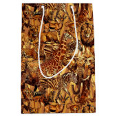 Wild Animal Collage Safari ID1149 Medium Cadeauzakje (Voorkant)