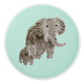 Wild Animal Elephants Nursery Keramische Knop (Voorkant)