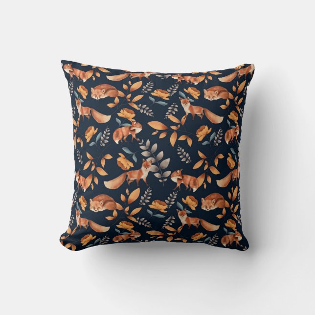 Wild Animal Fox Pattern Kussen (Voorkant)