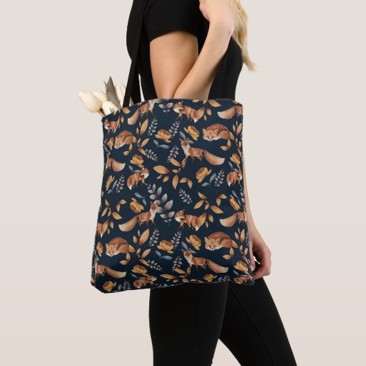 Wild Animal Fox Pattern Tote Bag (Dichtbij)