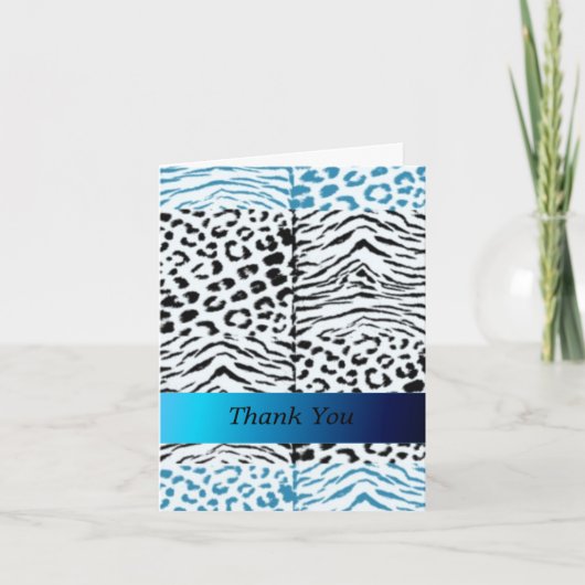 Wild Animal Fur Pattern Dank je Bedankkaart (Voorkant)