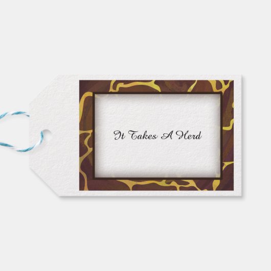 Wild Animal Giraffe Hartelijk dank Cadeaulabel (Achterkant Horizontaal)