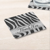 Wild Animal Gray Pattern Hartelijk dank Kartonnen Onderzetters (Schuin)