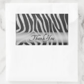 Wild Animal Gray Pattern Hartelijk dank Rechthoekige Sticker (Tas)