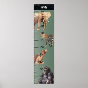Wild Animal Groei Grafiek Poster
