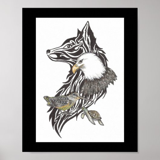 Wild Animal Guides Print Premium (canvas glans) (Voorkant)