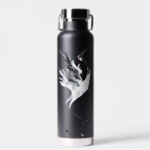 Wild Animal Heron Vogelsoorten Impressionistische  Waterfles (Voorkant)