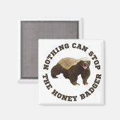 Wild Animal Honey Badger Funny Magnet (Voorkant / Achterkant)