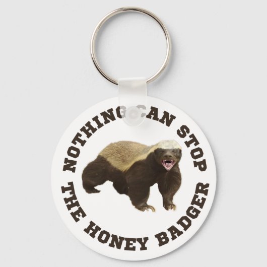 Wild Animal Honey Badger Funny Sleutelhanger (Voorkant)
