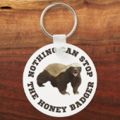 Wild Animal Honey Badger Funny Sleutelhanger (Voorkant)