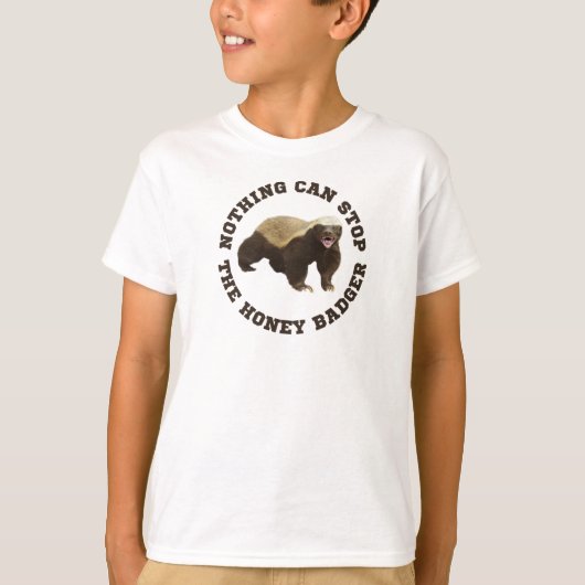 Wild Animal Honey Badger Funny T-Shirt (Voorkant)