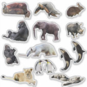 Wild Animal Kiss-Cut Vinyl Stickers (Voorkant)