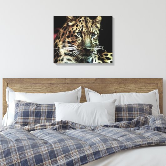 Wild Animal Leopard Wrapped Canvas (Insitu (Slaapkamer))