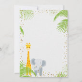 Wild Animal Oerwoud Safari Verjaardagsfeest Kaart (Achterkant)