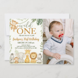 Wild Animal Party Design voor kinderen Kaart