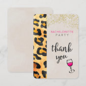 Wild Animal Pattern Bachelorette Party Bedankt (Voorkant / Achterkant)