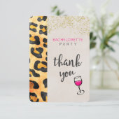 Wild Animal Pattern Bachelorette Party Bedankt (Staand voorkant)