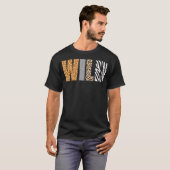Wild Animal Pattern Giraffe Wolf Leopard Zebra Ani T-shirt (Voorkant volledig)