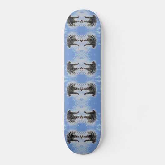 Wild Animal Pattern Witte Tijger Persoonlijk Skateboard (Voorkant)